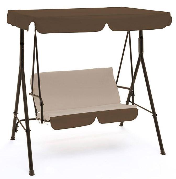 Dondolo 2 Posti da Giardino 151x110x154 cm in Acciaio