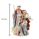 Statuina Natalizia Natività con Base 47 cm in Resina Grigio