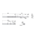 Guide a Sfere per Cassetti con Estrazione Totale e Chiusura Soft H45 mm L400 Bianco Acciaio Emuca