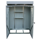 Armadio da Esterno 2 Porte 74,6x161,5x209 cm in Acciaio Zincato Grigio