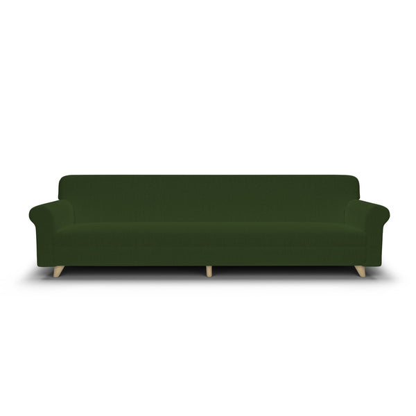 Housse de canapé extensible 4 places en polyester vert foncé sconto