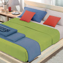Coperta Misto Cotone 1 Piazza e Mezzo Cober Coprice Verde Kiwi