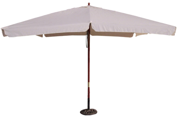 Parasol de jardin 3x3 m Mât Ø48 mm en Bois et Polyester Ecru online