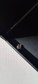 Camino a Bioetanolo da Parete 90x12x40 cm con Vetro in Acciaio Inox Nero Seconda Scelta