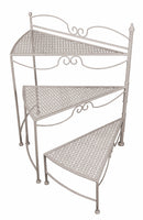 Portapiante 3 Ripiani in Ferro Battuto Soriani Bianco