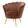 Chaise longue en velours marron Ventaglio