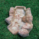 Mini Ruscello con Curva a Destra 60x58x12 cm per Cascata da Giardino in Vetroresina