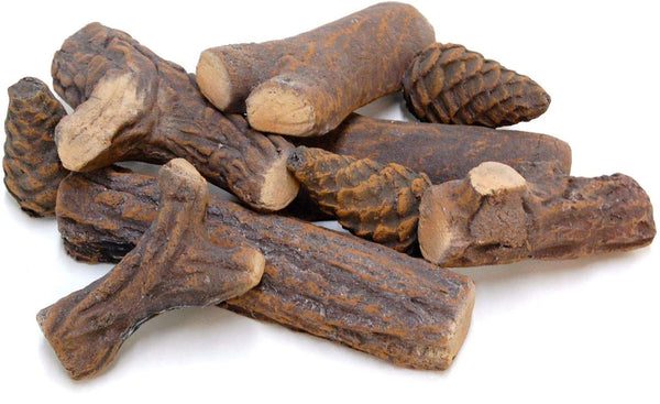 Lot de 9 Bûches Décoratives en Céramique pour Cheminée au Bioéthanol sconto