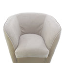 Poltroncina a Pozzetto 70x67x76 cm in Tessuto e Similpelle Tortora