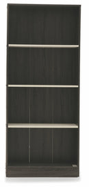 Libreria 4 Ripiani 73x24x170 cm in MDF Soriani Grigio Scuro e Bianco