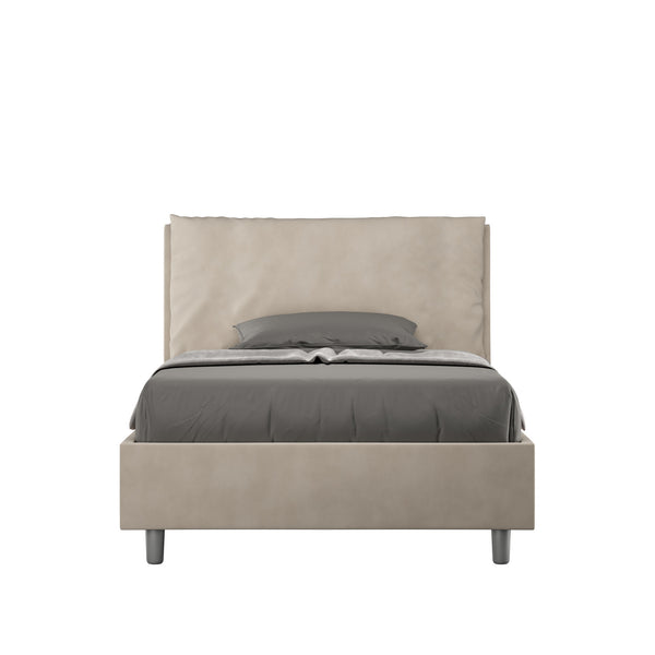 online Letto 1 Piazza E Mezzo Imbottito in Microfibra Antea Large Sabbia Varie Misure