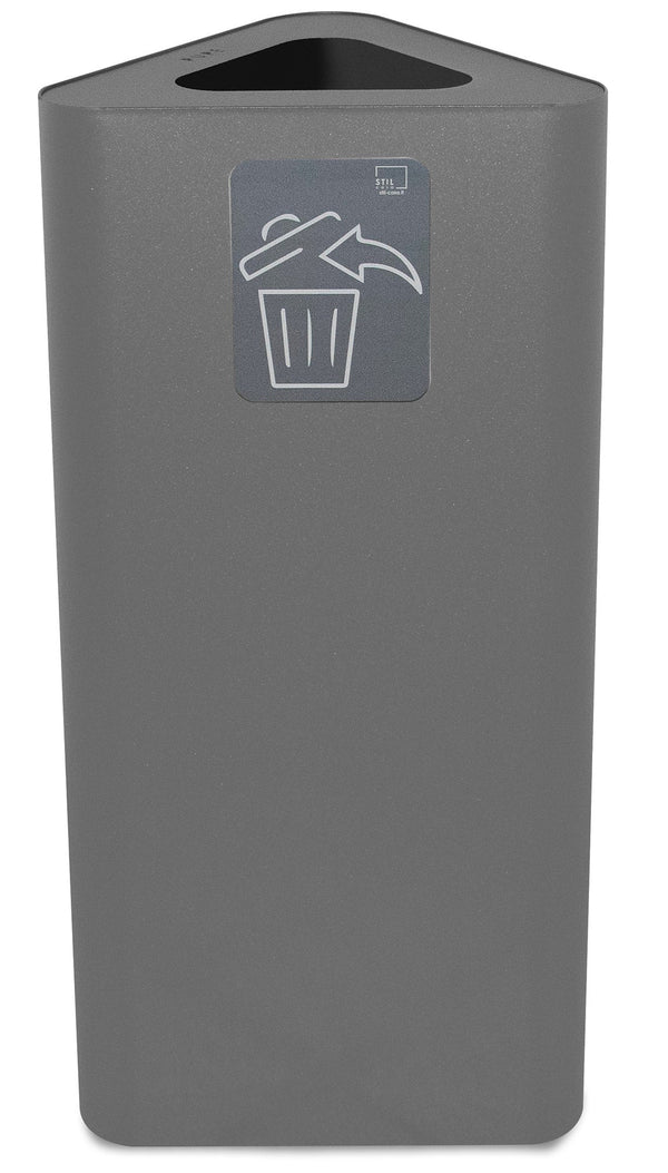 Poubelle pour collecte des déchets 38x38xh80 cm en acier peint avec pictogramme magnétique gris online