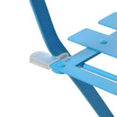 Set Tavolo 4 Sedie da Giardino in Acciaio Nero