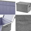 Contenitore Portaoggetti Pieghevole H25xP32xL38 cm con Manici Laterali in tessuto