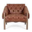 Poltrona Imbottita 83,5x81,5x76 cm in Similpelle Marrone