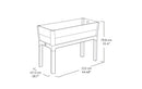 Orto Rialzato Rettangolare 113x48x79,5 cm Keter Deco Elevated Garden Bed Marrone Effetto Legno Noce  