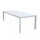 Table extensible Houston 135/180x70x75h cm en aluminium blanc