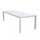 Table extensible Houston 135/180x70x75h cm en aluminium blanc