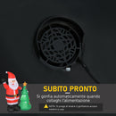 Babbo Natale Gonfiabile con Albero H150 cm Luminoso con LED Rosso