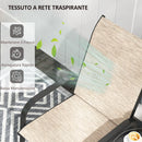 Panchina 2 Posti da Giardino 152x72x95 cm con Braccioli e Tavolino Basso Centrale in Vetro Marrone e Nero   