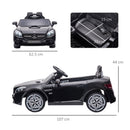 Macchina Elettrica per Bambini Licenza Mercedes SLC 300 con Telecomando Nero  