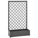 Fioriera da Giardino in Metallo 90x32xH150cm Rama Steel Jasmine Antracite