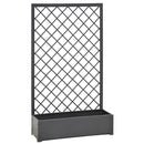 Fioriera da Giardino in Metallo 90x32xH150cm Rama Steel Jasmine Antracite