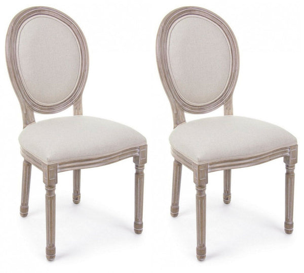 Lot de 2 chaises 48x46x96h cm Mathilde Naturel prezzo