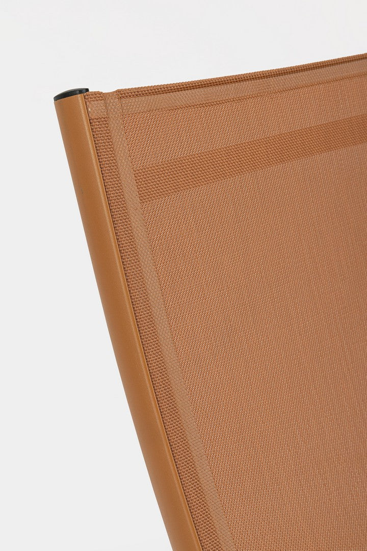 Set 2 Poltrone da Giardino 53x166,5x90 cm in Alluminio Taylor Pecan