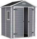 Casetta da Giardino Porta Attrezzi 185x152x226 cmin Resina Effetto Legno Keter Manor 6x5 Grigia
