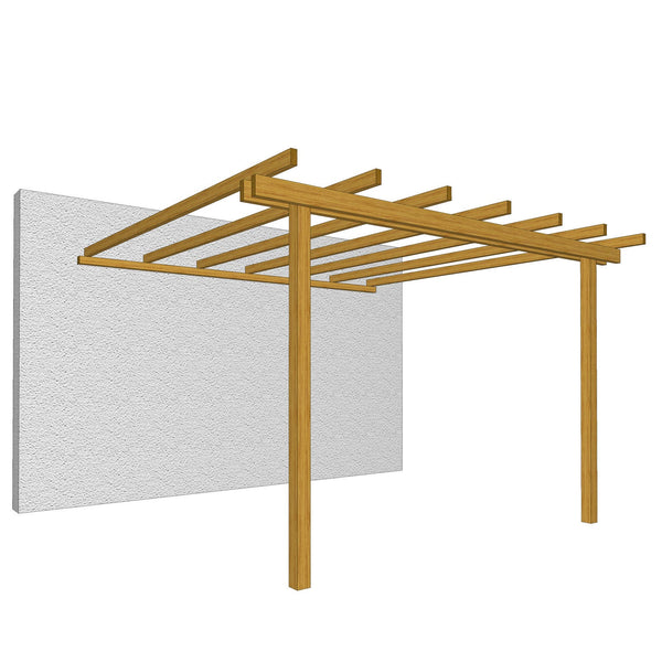 Pergola adossée 240x240 cm en bois prezzo