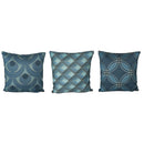 Set 3 Cuscini Decorativi 45x45 cm in Poliestere VdE Tivoli 1996 Vetiver Ottanio