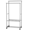 Stender Appendiabiti Doppio 77x39x157 cm in Metallo Wild Grigio