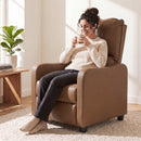 Poltrona Relax Reclinabile Manuale 155° 69x91x100 cm con Poggiapiedi in Pelle PU Marrone Scuro      