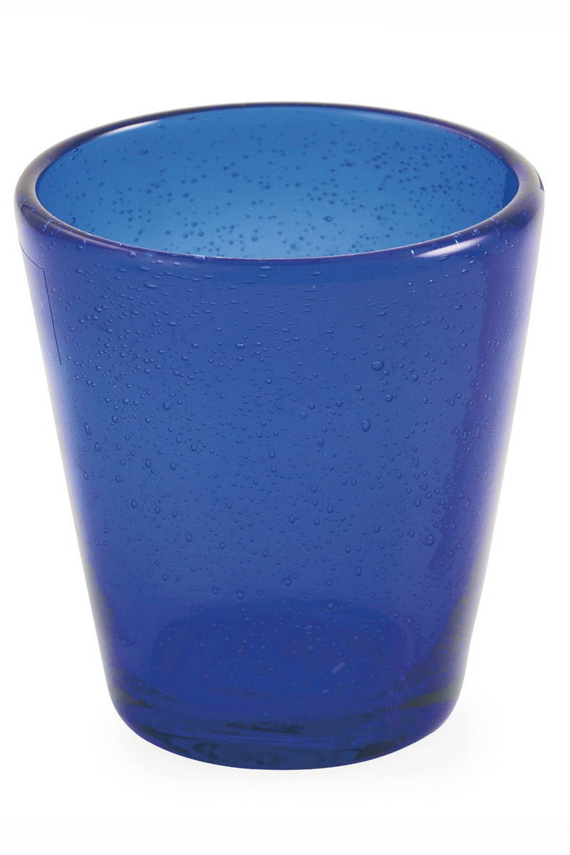 Set 6 Bicchieri Ø9x10 cm in Vetro Soffiato Villa d'Este Home Tivoli Cancun Blu