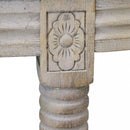 Panca Margi in Tessuto 125x45x48 h cm in Legno Beige