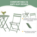 Set Tavolino e 2 Sedie Pieghevoli da Giardino   Verde