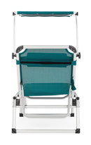 Set 4 Lettini Prendisole da Giardino con Tettuccio 58x193x76 cm in Alluminio Cayo Ottanio