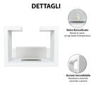 Camino a Bioetanolo da Terra Venus Free Standing Geometrico e Vetri Protettivi Serbatoio 850 ml in Acciaio Verniciato Bianco      