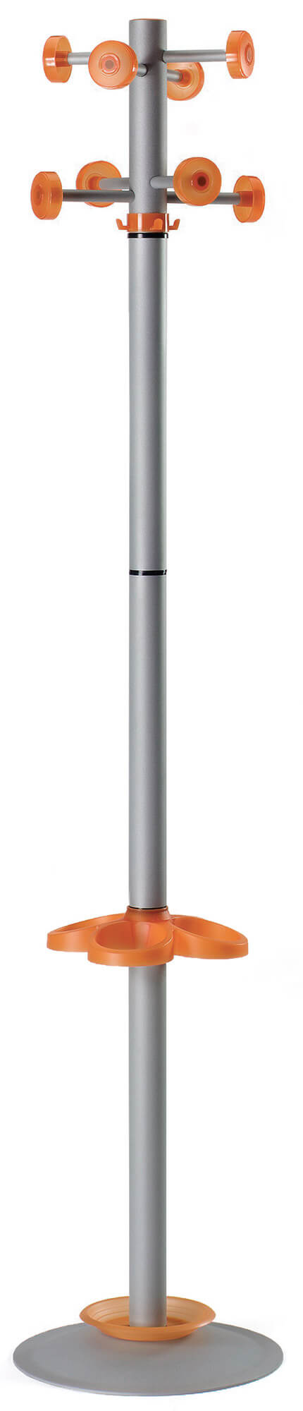 prezzo Porte-Manteau Ø36x178 cm avec Fumer Bennet Porte-Parapluie en Métal Argenté et Orange