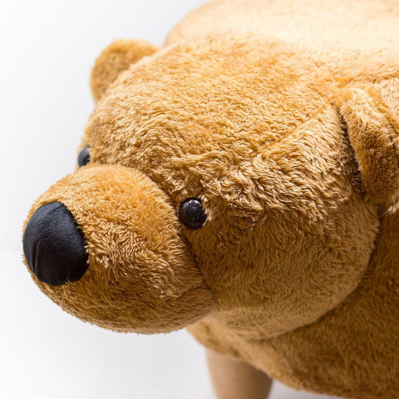 Sgabello Pouf Poggiapiedi per Bambini 65x35x36 cm Orso Bianco Divina Home