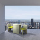 Set Tavolino e 2 Sedie da Giardino in Rattan Kraus Gattuso Grigio