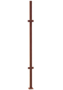 Palo per Tralicci Verdemax 4,5x4,5x183 cm con Staffe Angolari in Metallo Verniciato Corten 