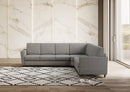Divano Angolare 6 Posti 288x228x85 cm Yasel in Tessuto Grigio