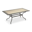 Tavolo da Giardino Rettangolare in Ferro con Piano in Ceramica a Mosaico Taddei Norwich 160