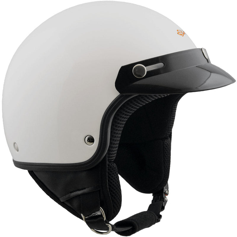 Casco Demi-Jet per Scooter con Frontino SKA-P 1 FH Smarty Bianco Metal