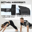 Giubbotto Zavorrato 8 kg con Cinghie Regolabili e Strisce Riflettenti 43x33 cm in Neoprene e Sabbia Nero      