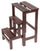 Tabouret échelle 60x40x46 cm en bois de noyer