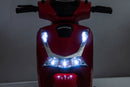 Scooter Elettrico per Bambini Licenza Ufficiale Honda SH125 12V con Ruote EVA e Sedile Pelle Rosso