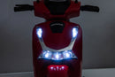 Scooter Elettrico per Bambini Licenza Ufficiale Honda SH125 12V con Ruote EVA e Sedile Pelle Rosso